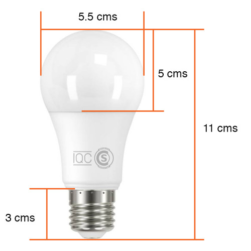 Ampolleta Led Fría 6W 550lm E27 con certificación SEC