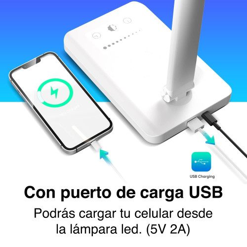 Lámpara led escritorio con USB y timer NW-THIN60 Lámpara led escritorio con USB y timer NW-THIN60