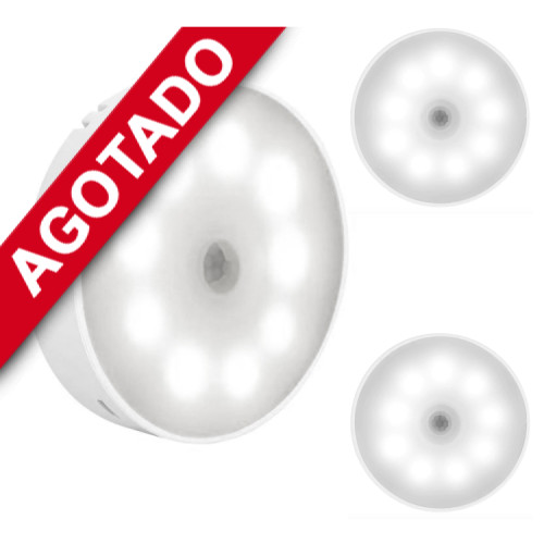 Pack 3 luces Led con sensor de movimiento circular