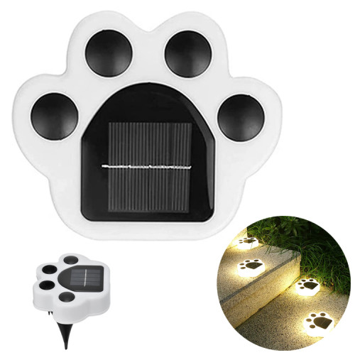 Luz solar jardín estaca diseño huella cálida Luz solar jardín estaca diseño huella cálida