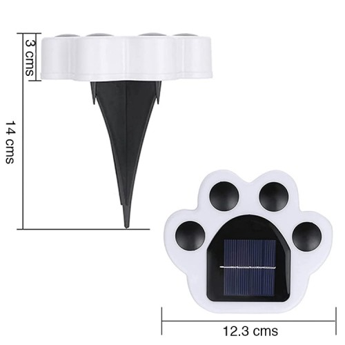 Luz solar jardín estaca diseño huella cálida Luz solar jardín estaca diseño huella cálida