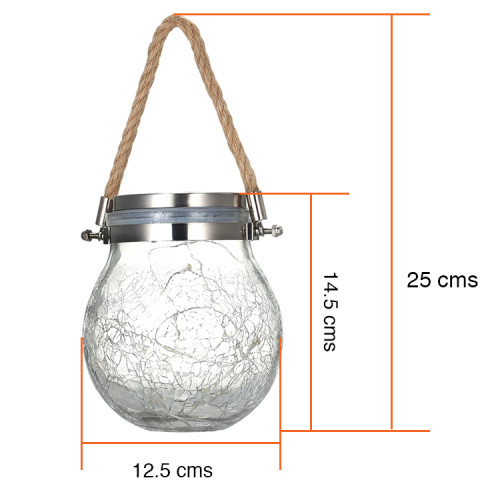 Esfera frasco Solar Luz cálida Colgante jardín
