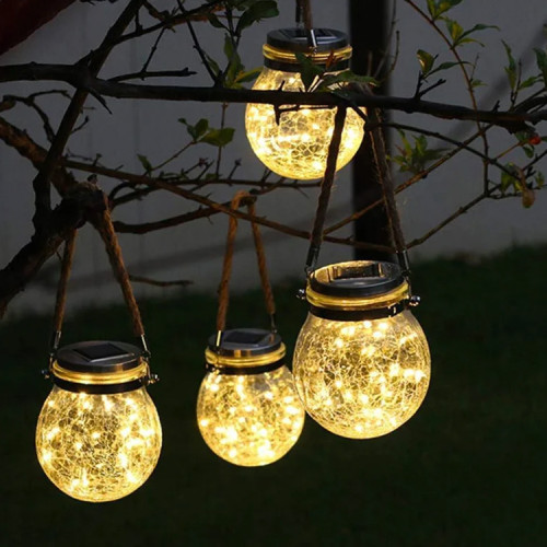 Esfera frasco Solar Luz cálida Colgante jardín