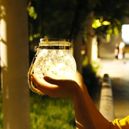 Esfera frasco Solar Luz cálida Colgante jardín