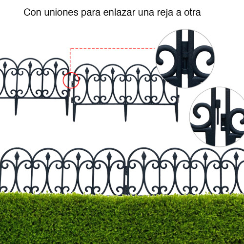 Mini Reja jardín plástica decorativa 60 x 33 cms Mini Reja jardín plástica decorativa 60 x 33 cms
