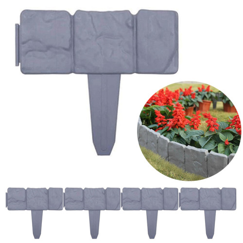 Valla Jardín estacas borde diseño piedras adoquin x 5 Valla Jardín estacas borde diseño piedras adoquin x 5