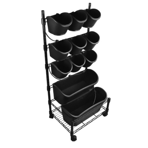 Huerto vertical con ruedas jardinera maceteros móvil Huerto vertical con ruedas jardinera maceteros móvil