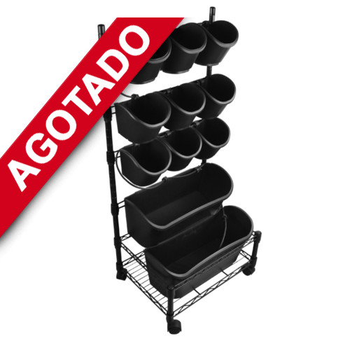 Huerto vertical con ruedas jardinera maceteros móvil 