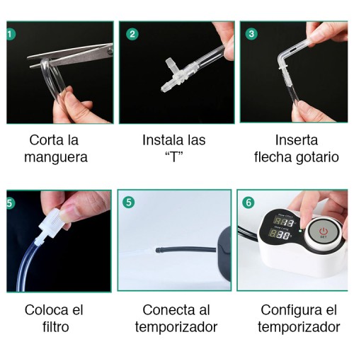 Sistema riego automático con temporizador plantas Sistema riego automático con temporizador plantas