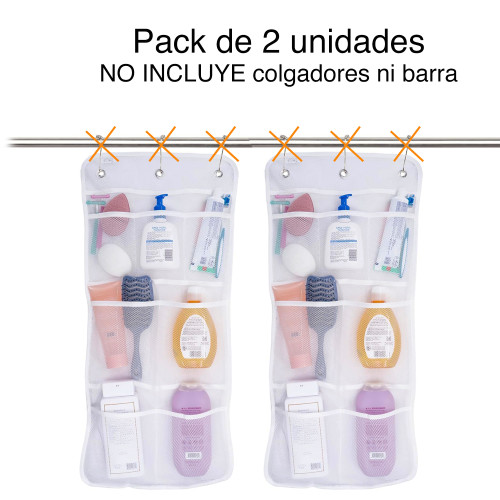 Organizador de ducha colgante cortina x 2