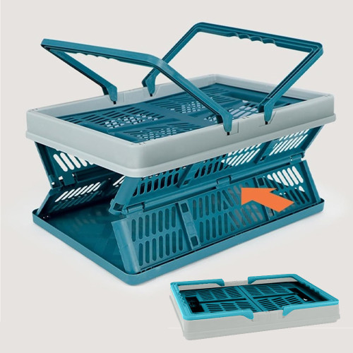 Canasto plegable picnic caja almacenamiento 44 x 30 cms