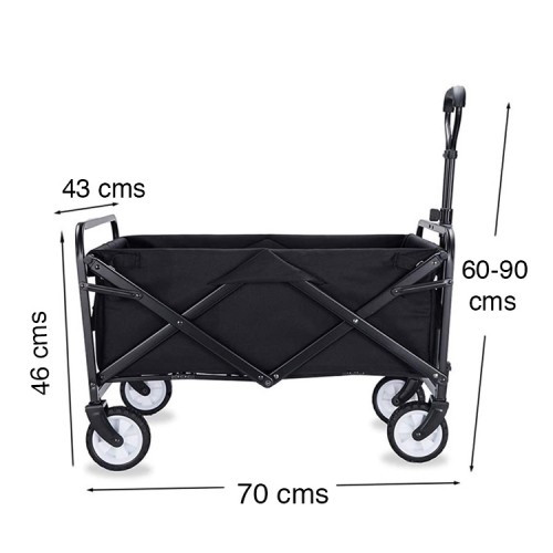 Carro de arrastre plegable ruedas hasta 40 KG Carro de arrastre plegable ruedas hasta 40 KG