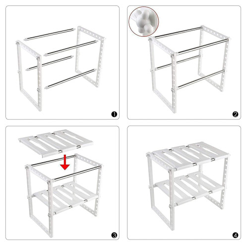 Organizador mueble cocina lavaplatos ajustable 
