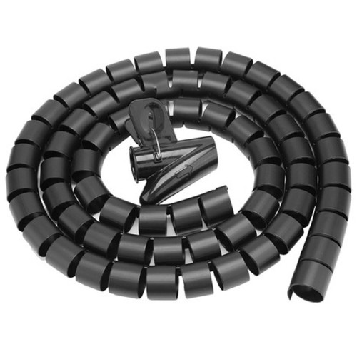 Protector organizador de cables 2 mts negro Protector organizador de cables 2 mts negro