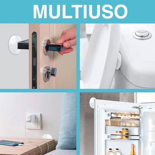 Tope Protector de pared Puerta silicona transparente x 6