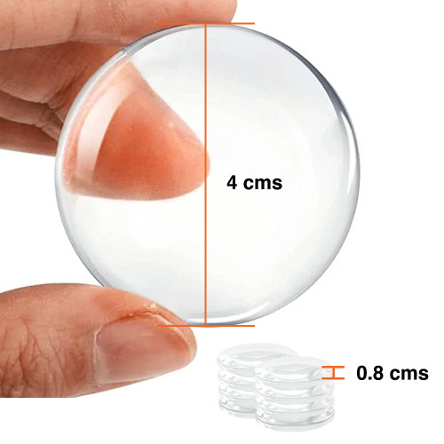 Tope Protector de pared Puerta silicona transparente x 6