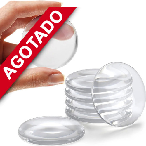 Tope Protector de pared Puerta silicona transparente x 6