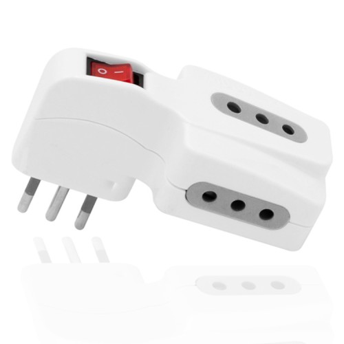 Adaptador Enchufe triple 3 tomas con switch 1500W Adaptador Enchufe triple 3 tomas con switch 1500W