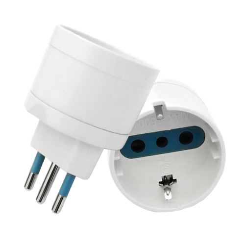 Adaptador eléctrico Schuko 10A Máx 1500W Adaptador eléctrico Schuko 10A Máx 1500W