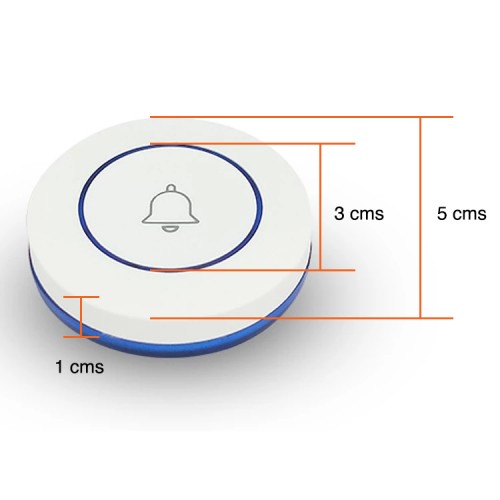 Botón inalámbrico indicador turno electrónico Blanco BT06