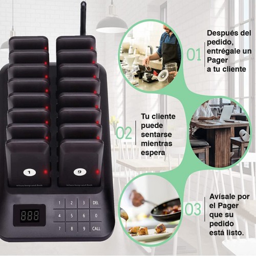 Pager Llamador inalámbrico pedidos restaurants Newo Pager Llamador inalámbrico pedidos restaurants Newo