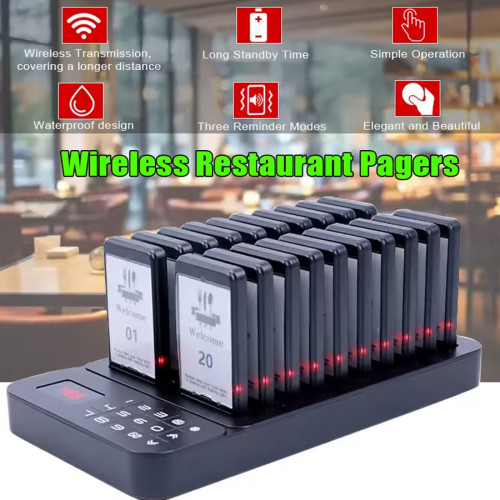 Pager 20 llamadores Llamador inalámbrico pedidos restaurant