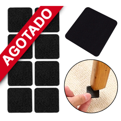 Fieltro adhesivo protector patas muebles cuadrado x 9