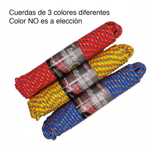 Cuerda Soga Multipropósito 30 metros 3/8 diámetro Cuerda Soga Multipropósito 30 metros 3/8 diámetro
