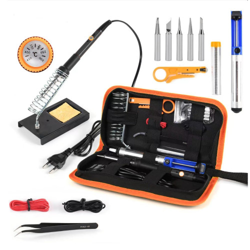 Kit cautín 60W lápiz con herramientas 15 piezas Kit cautín 60W lápiz con herramientas 15 piezas