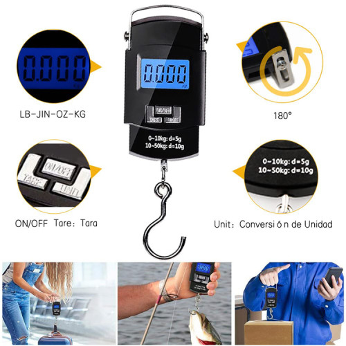 Pesa báscula pesador digital de maletas 50 KG Pesa báscula pesador digital de maletas 50 KG