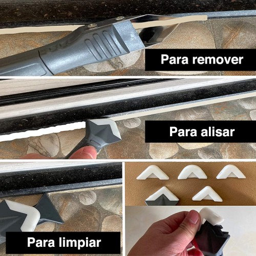 Calafateo silicona removedor y alisador Calafateo silicona removedor y alisador