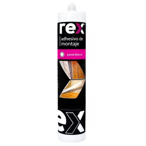 Adhesivo de montaje blanco cartucho 300 ml Rex Adhesivo de montaje blanco cartucho 300 ml Rex