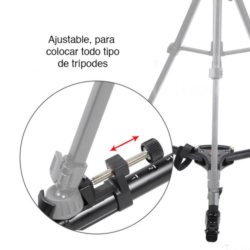 Dolly para trípode base con ruedas Universal Plegable