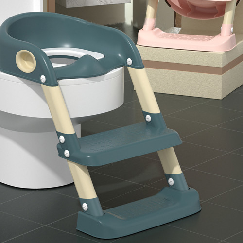 Asiento WC niños escalera altura regulable Verde