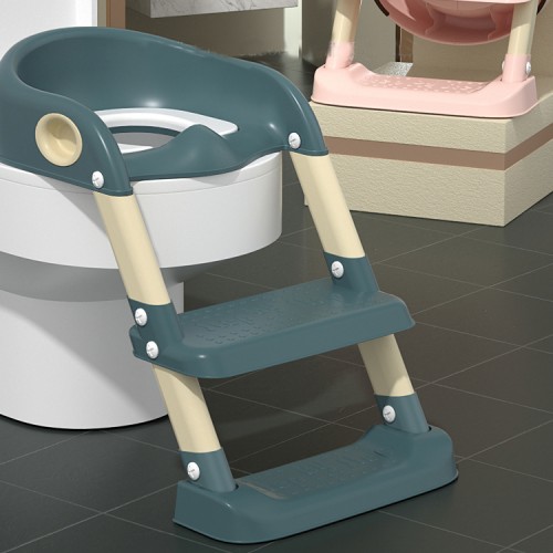 Asiento baño WC niños escalera altura regulable Verde