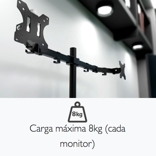 Soporte doble monitor 32 pulgadas escritorio