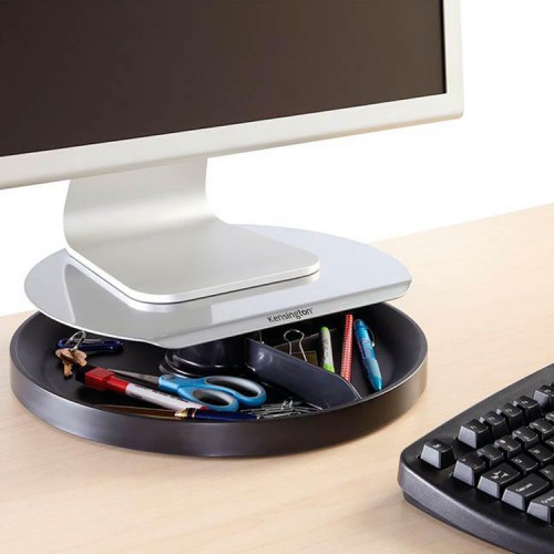 Alzador monitor escritorio con bandeja accesorios 
