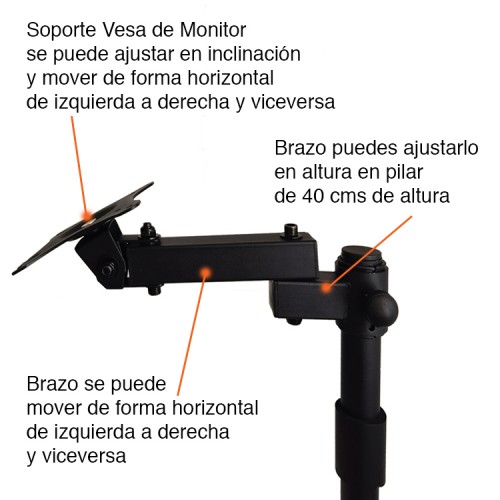 Soporte Monitor brazo para escritorio 13" a 27" HW-701