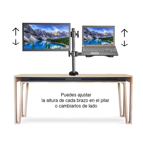 Soporte Monitor y Notebook brazo escritorio B49 Soporte Monitor y Notebook brazo escritorio B49