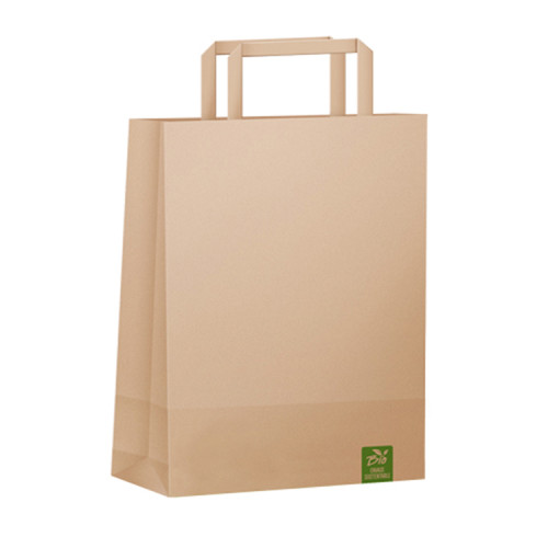 Bolsa papel kraft con manilla 32 x 30 cms 