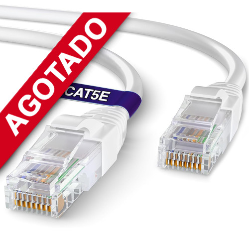 Cable de red cat 5e 50 metros Rj45 Lan Blanco