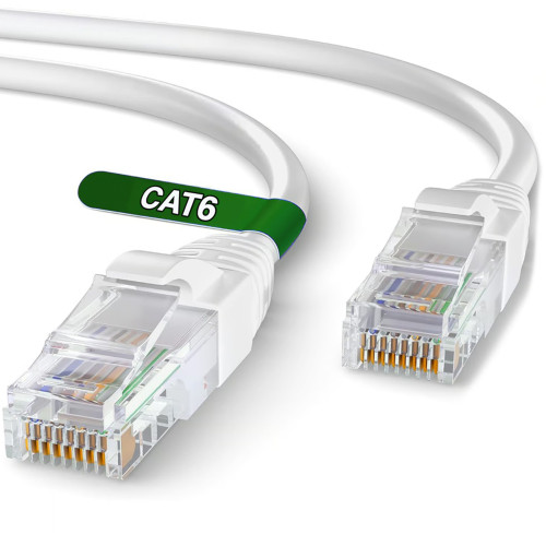 Cable de red 5 metros cat 6 Rj45 Lan Blanco Cable de red 5 metros cat 6 Rj45 Lan Blanco