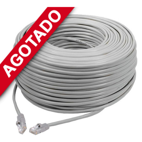 Rollo Cable de red 100 mts cat 6 100% cobre con RJ45