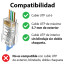 Conector RJ45 Pass Through cat 6 + capuchón pack 10u
