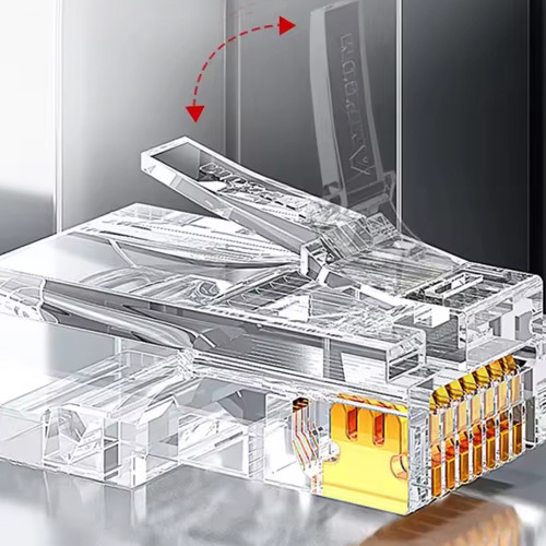 Conector RJ45 Pass Through cat 6 x 10u