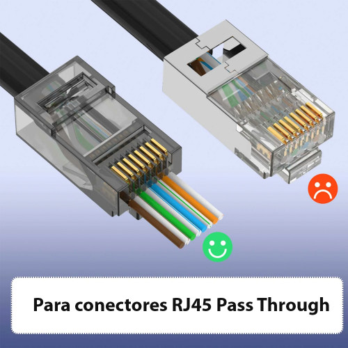 Crimpeadora pass through RJ45 con cortadora