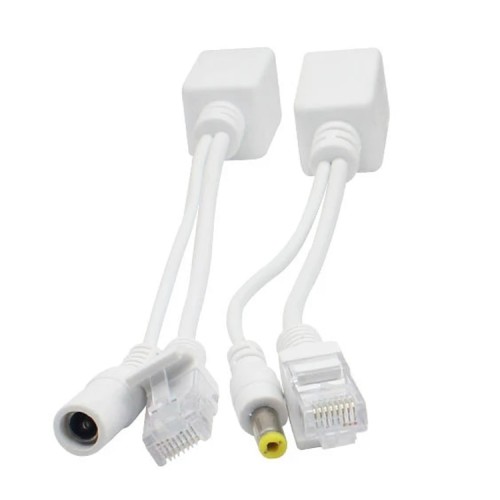 Par Cable Poe Inyector Rj45 Ethernet 12v Camaras IP
