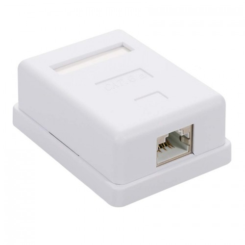 Roseta Caja RJ45 pared Cat 6 simple blanca Roseta Caja RJ45 pared Cat 6 simple blanca