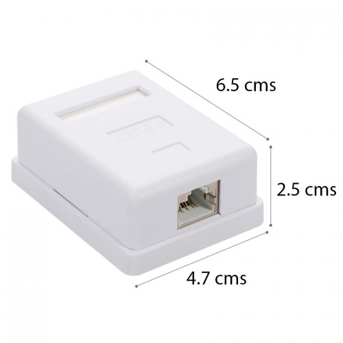 Roseta Caja RJ45 pared Cat 6 simple blanca Roseta Caja RJ45 pared Cat 6 simple blanca