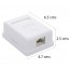 Roseta Caja RJ45 pared Cat 6 simple blanca